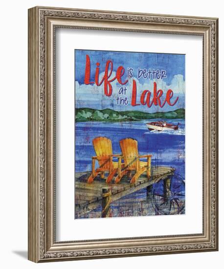 Lake Time Vertical II-Paul Brent-Framed Premium Giclee Print