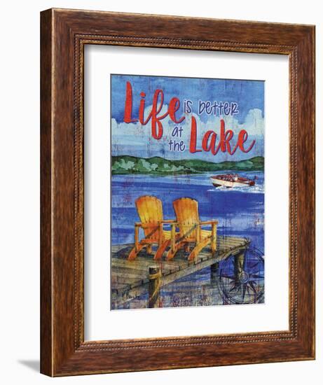 Lake Time Vertical II-Paul Brent-Framed Premium Giclee Print