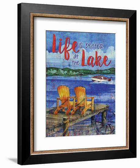 Lake Time Vertical II-Paul Brent-Framed Premium Giclee Print