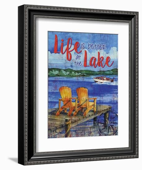 Lake Time Vertical II-Paul Brent-Framed Premium Giclee Print