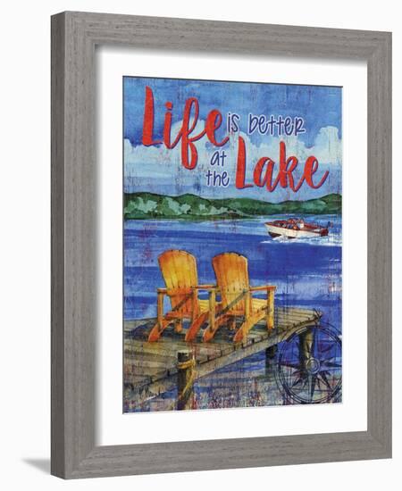 Lake Time Vertical II-Paul Brent-Framed Art Print