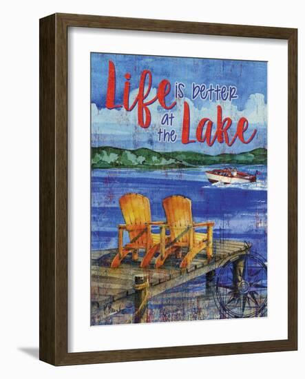 Lake Time Vertical II-Paul Brent-Framed Art Print