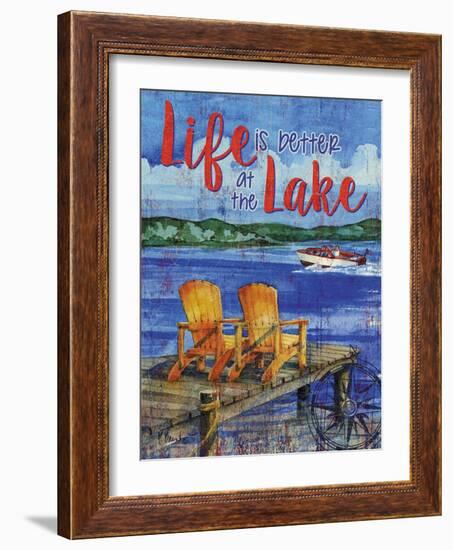 Lake Time Vertical II-Paul Brent-Framed Art Print