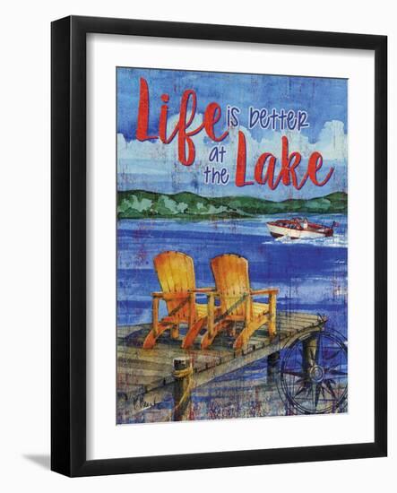 Lake Time Vertical II-Paul Brent-Framed Art Print