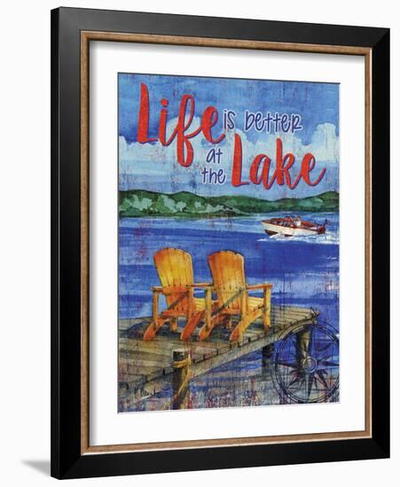 Lake Time Vertical II-Paul Brent-Framed Art Print