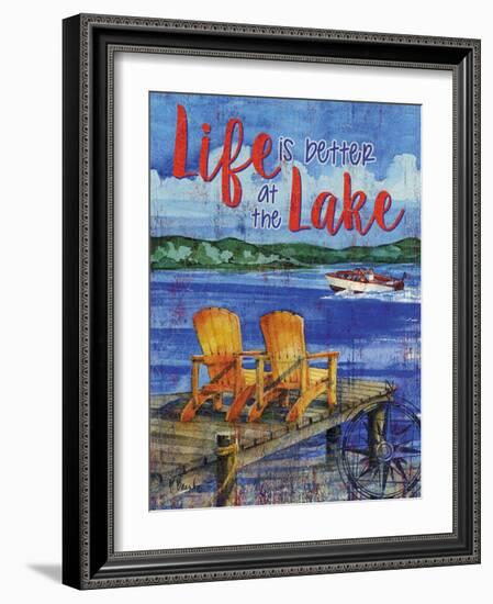 Lake Time Vertical II-Paul Brent-Framed Art Print