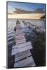 Lake Titicaca Pier at Sunset, Copacabana, Bolivia, South America-Matthew Williams-Ellis-Mounted Photographic Print