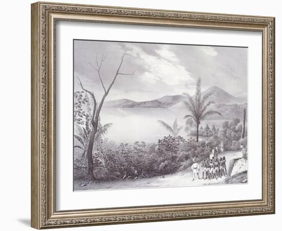 Lake Tondano on Sulawesi Island by Voyage De La Corvette L'Astrolabe by Jules S C Dumont D'Urville-Jean B Arnout-Framed Giclee Print