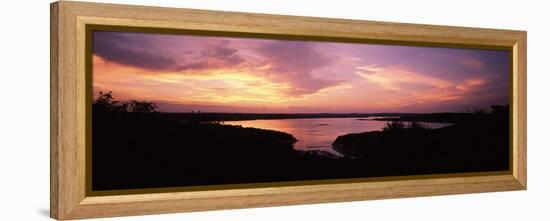 Lake Travis at Dusk, Austin, Texas, USA-null-Framed Stretched Canvas