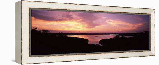 Lake Travis at Dusk, Austin, Texas, USA-null-Framed Stretched Canvas