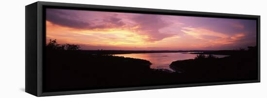 Lake Travis at Dusk, Austin, Texas, USA-null-Framed Stretched Canvas