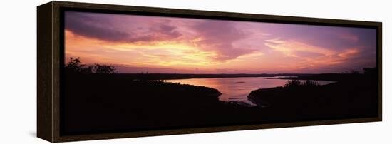 Lake Travis at Dusk, Austin, Texas, USA-null-Framed Stretched Canvas