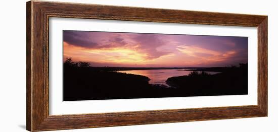 Lake Travis at Dusk, Austin, Texas, USA-null-Framed Photographic Print