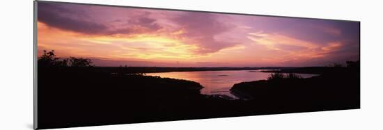 Lake Travis at Dusk, Austin, Texas, USA-null-Mounted Photographic Print