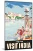 Lake Udaipur: Visit India, c.1957-null-Mounted Art Print