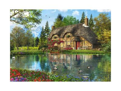 Lake View Cottage Variant 1 Art Print By Dominic Davison Art Com