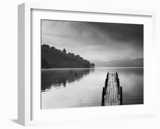 Lake View With Pier II-George Digalakis-Framed Photographic Print