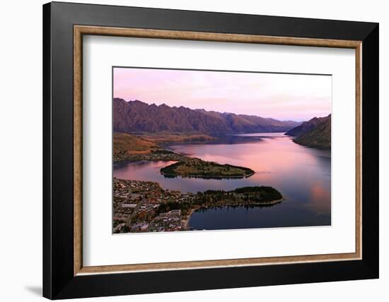 Lake Wakaitipu at Queentowns at Dusk-vichie81-Framed Photographic Print