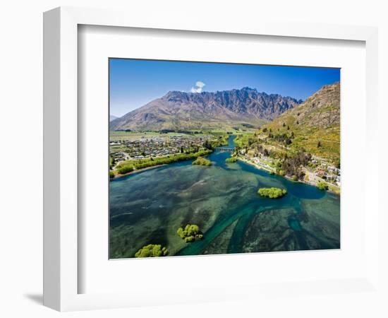 Lake Wakatipu, Kawarau River, and The Remarkables, Queenstown, South Island, New Zealand-David Wall-Framed Photographic Print