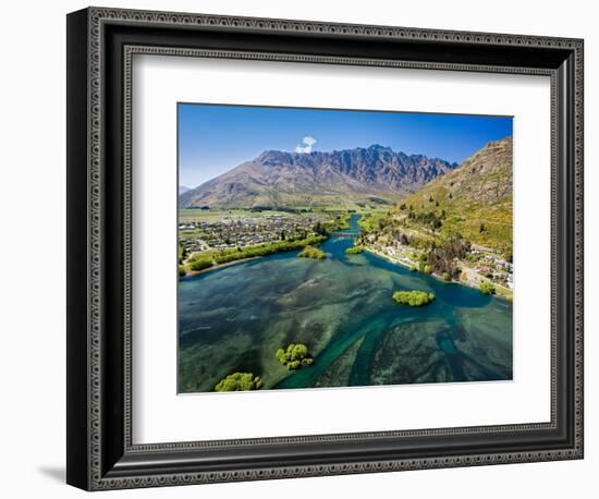 Lake Wakatipu, Kawarau River, and The Remarkables, Queenstown, South Island, New Zealand-David Wall-Framed Photographic Print