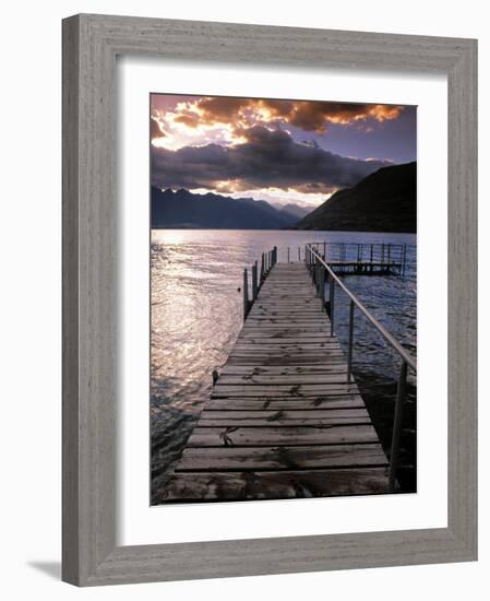 Lake Wakatipu, Queenstown, South Island, New Zealand-Doug Pearson-Framed Photographic Print