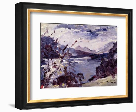 Lake Walchen Surrounded by Mountains, 1925-Lovis Corinth-Framed Giclee Print