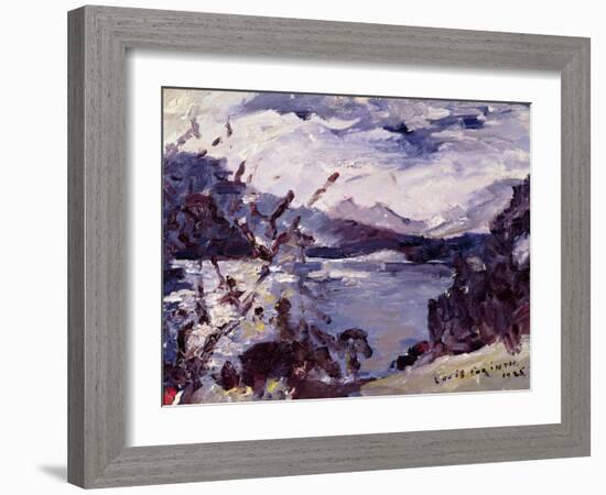 Lake Walchen Surrounded by Mountains, 1925-Lovis Corinth-Framed Giclee Print