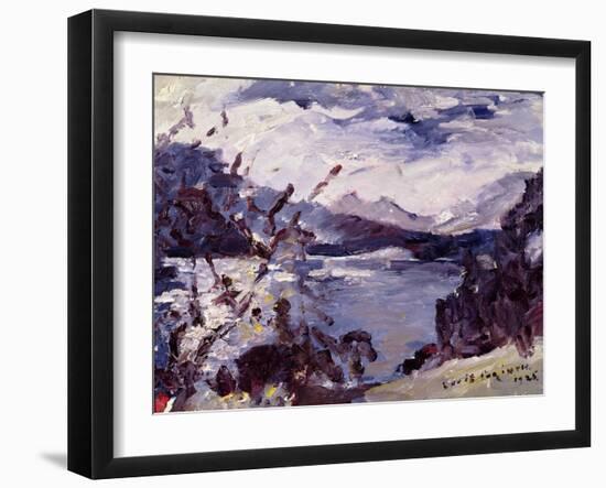 Lake Walchen Surrounded by Mountains, 1925-Lovis Corinth-Framed Giclee Print