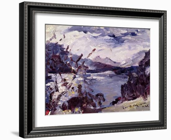 Lake Walchen Surrounded by Mountains, 1925-Lovis Corinth-Framed Giclee Print