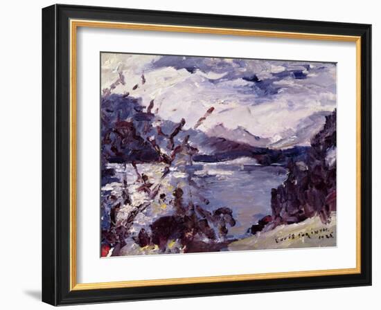 Lake Walchen Surrounded by Mountains, 1925-Lovis Corinth-Framed Giclee Print