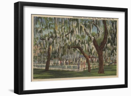 Lake Wales, FL - Outdoor View of Shuffleboard Court-Lantern Press-Framed Art Print