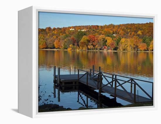 Lake Waramaug, Connecticut, New England, USA-Demetrio Carrasco-Framed Premier Image Canvas