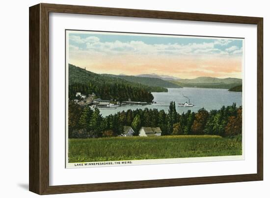 Lake Winnipesaukee, Maine - View of the Weirs-Lantern Press-Framed Art Print