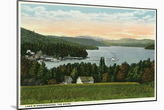 Lake Winnipesaukee, Maine - View of the Weirs-Lantern Press-Mounted Art Print