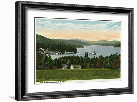 Lake Winnipesaukee, Maine - View of the Weirs-Lantern Press-Framed Art Print