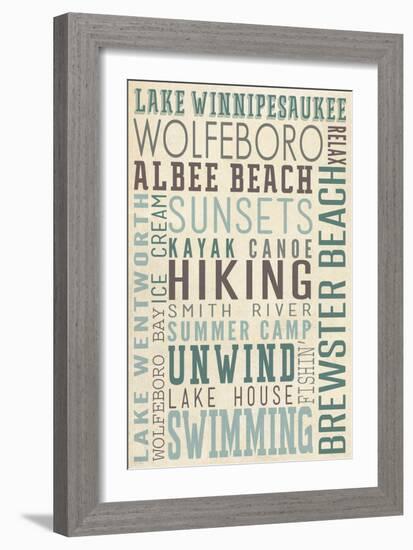 Lake Winnipesaukee, New Hampshire-Lantern Press-Framed Art Print