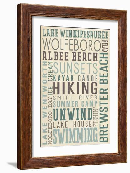 Lake Winnipesaukee, New Hampshire-Lantern Press-Framed Art Print