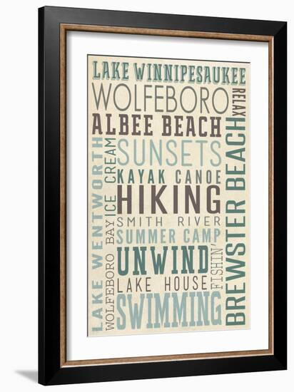 Lake Winnipesaukee, New Hampshire-Lantern Press-Framed Art Print