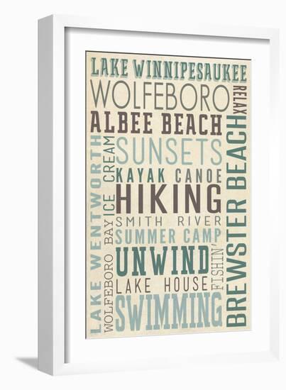 Lake Winnipesaukee, New Hampshire-Lantern Press-Framed Art Print