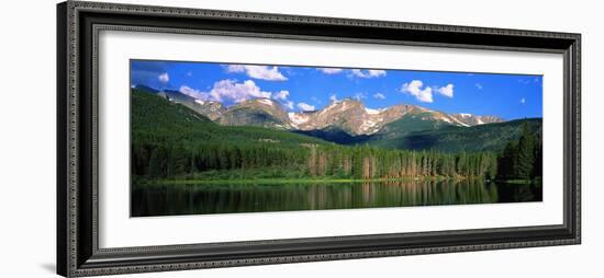 Lake with Mountain Range in the Background, Sprague Lake, Rocky Mountain National Park, Colorado-null-Framed Photographic Print