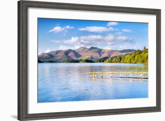 Lake with Mountains in the Background, Derwent Water, Lake District National Park, Cumbria, England-null-Framed Photographic Print