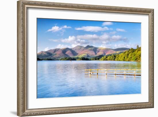 Lake with Mountains in the Background, Derwent Water, Lake District National Park, Cumbria, England--Framed Photographic Print