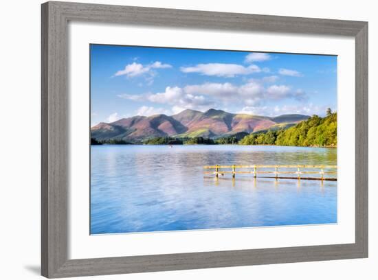 Lake with Mountains in the Background, Derwent Water, Lake District National Park, Cumbria, England-null-Framed Photographic Print