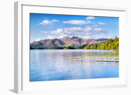 Lake with Mountains in the Background, Derwent Water, Lake District National Park, Cumbria, England-null-Framed Photographic Print