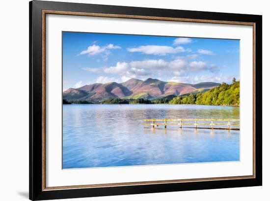 Lake with Mountains in the Background, Derwent Water, Lake District National Park, Cumbria, England--Framed Photographic Print