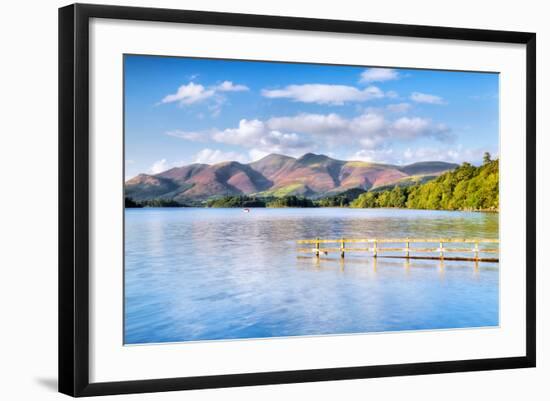 Lake with Mountains in the Background, Derwent Water, Lake District National Park, Cumbria, England-null-Framed Photographic Print