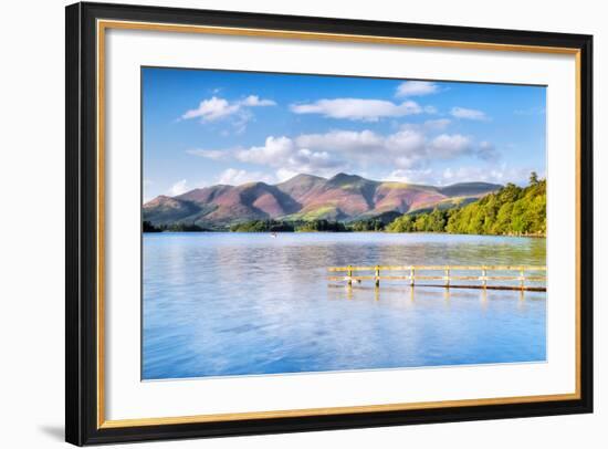 Lake with Mountains in the Background, Derwent Water, Lake District National Park, Cumbria, England--Framed Photographic Print