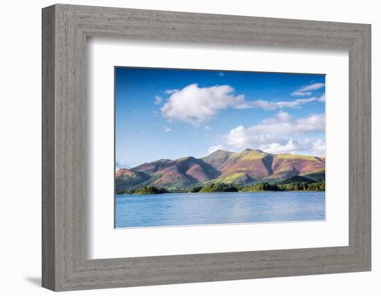 Lake with Mountains in the Background, Derwent Water, Lake District National Park, Cumbria, England-null-Framed Photographic Print