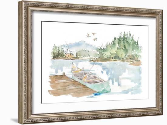 Lakehouse I on White-Anne Tavoletti-Framed Art Print