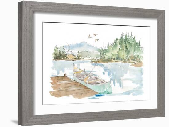 Lakehouse I on White-Anne Tavoletti-Framed Art Print